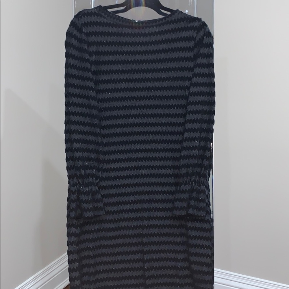 Mina art woman midi dress wool size XS black